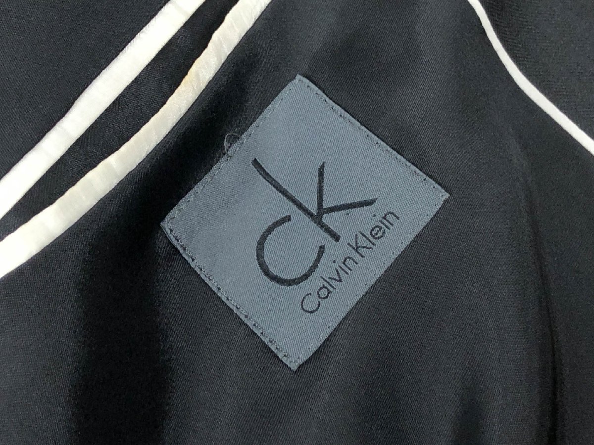 美品【CK Calvin Klein シーケーカルバンクライン】 シングル2ボタンスーツ (メンズ) size40/33 ブラック ヘリンボーン柄 ◇33RMS1954◇　【中古】