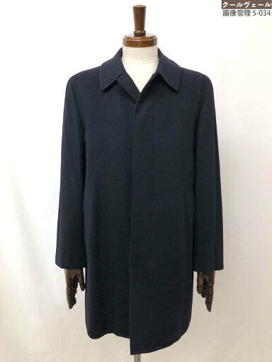 【Paul Stuart ポールスチュアート】08-015-403 カシミア×ウール 肉厚生地 ステンカラーコート(メンズ) sizeS 濃いめのネイビー◇17MW3967 【中古】 【Paul Stuart ポールスチュアート】08-015-403 カシミア×ウール 肉厚生地 ステンカラーコート(メンズ) sizeS 濃いめのネイビー◇17MW3967 【中古】