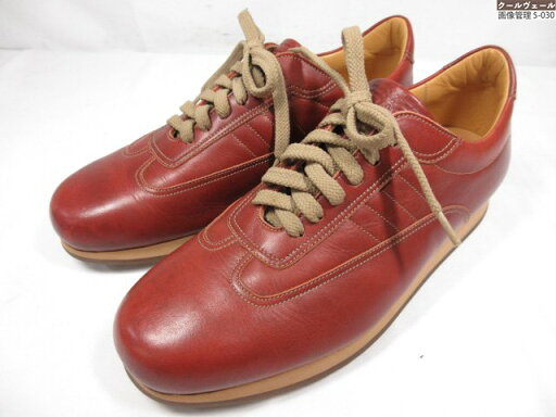 極美品 【バーバリーロンドン BURBERRY LONDON】 レザー ローカットスニーカー 紳士靴 (メンズ) size26 ブラウンレッド系 ◇30MZA7839◇【中古】 極美品 【バーバリーロンドン BURBERRY LONDON】 レザー ローカットスニーカー 紳士靴 (メンズ) size26 ブラウンレッド系 ◇30MZA7839◇【中古】