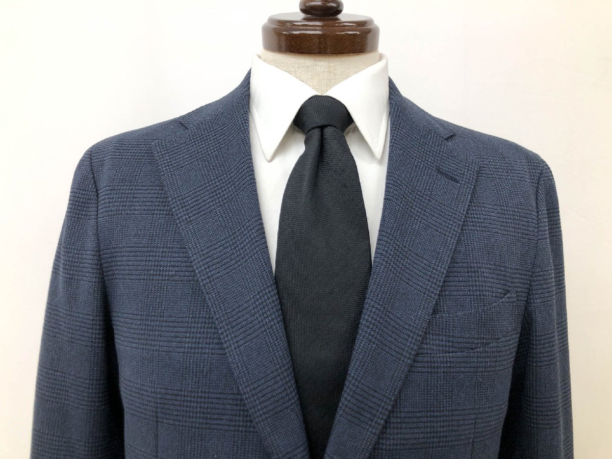 美品【マッキントッシュフィロソフィー】TROTTER H1E26-236-28 2ボタン グレンチェック スーツ (メンズ) 38R/40 ネイビー系 ◇35RMS2104◇　【中古】