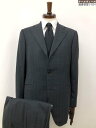 超美品【アントニオ ピニョッラ ANTONIO LA PIGNOLA】3ボタン段返り スーツ (メンズ) size46/7DROP グレー 織柄 イタリア製 ◇32RMS2147【中古】