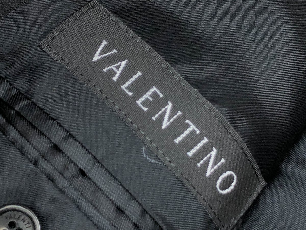 極美品【ヴァレンティノ VALENTINO 】1ボタン タキシードスーツ (メンズ) size56 ブラック 黒無地 側章 フォーマル ◇32RMS2152◇　【中古】