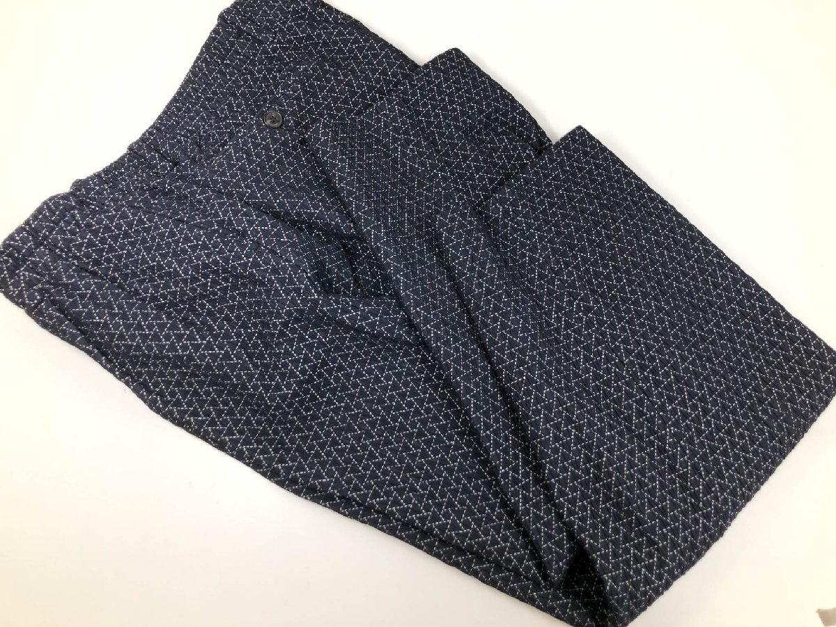 超美品 【ジョルジオアルマーニ ARMANI】 8WGGG02F T01J9 シアサッカー生地 ダブル4ボタン スーツ (メンズ) 56/54 ネイビー ◇32RMS2058◇　【中古】