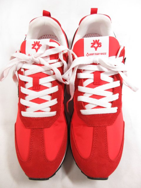 未使用 【W6YZ ウィズ】 FLY-M スエード×ナイロン ローカットスニーカー 紳士靴 (メンズ) size41 レッド系 ◇30MZA8107◇　【中古】