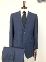 超美品【SUPREMO スプレーモ】 ゼニアトロフェオ生地 シングル2ボタンスーツ (メンズ) size44相当 ネイビー系 チェック柄 ◇33RMS2253◇ 【中古】