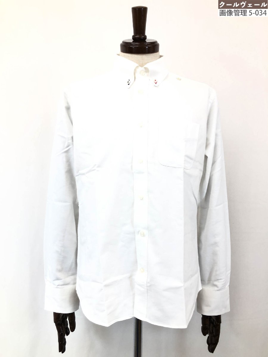 超美品【Sweep!! LosAngeles スウィープロサンゼルス】 コットン100% ボタンダウン 長袖シャツ (メンズ) sizeL相当 ホワイト ◇33...