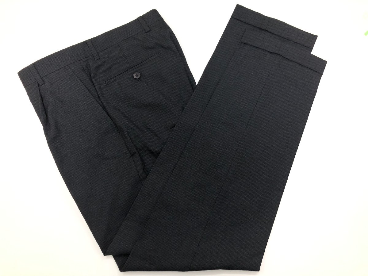 【CK カルバンクライン CK Calvin Klein】シングル3ボタン マイクロチェック柄 スーツ (メンズ) size38/30 ブラック系 ◇35RMS2307◇　【中古】