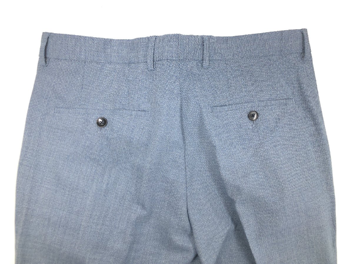 未使用【BOSS ヒューゴボス HUGO BOSS】S21SR バルベラ生地 シングル2ボタン スーツ (メンズ) size48C ライトブルー系 織柄 ◇35RMS2423◇　【中古】