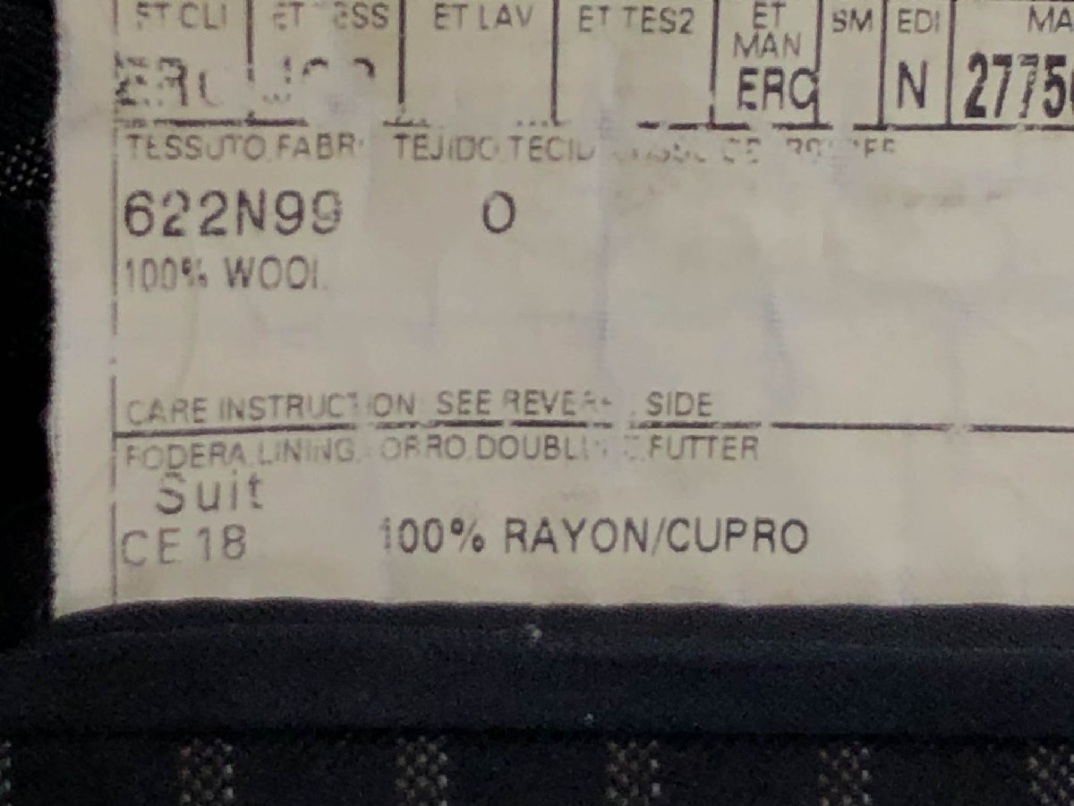 【Ermenegildo Zegna couture エルメネジルドゼニアクチュール】21FAN1 90着限定 2B スーツ (メンズ)48/6DROP 紺 ストライプ柄◇32RMS2386　【中古】