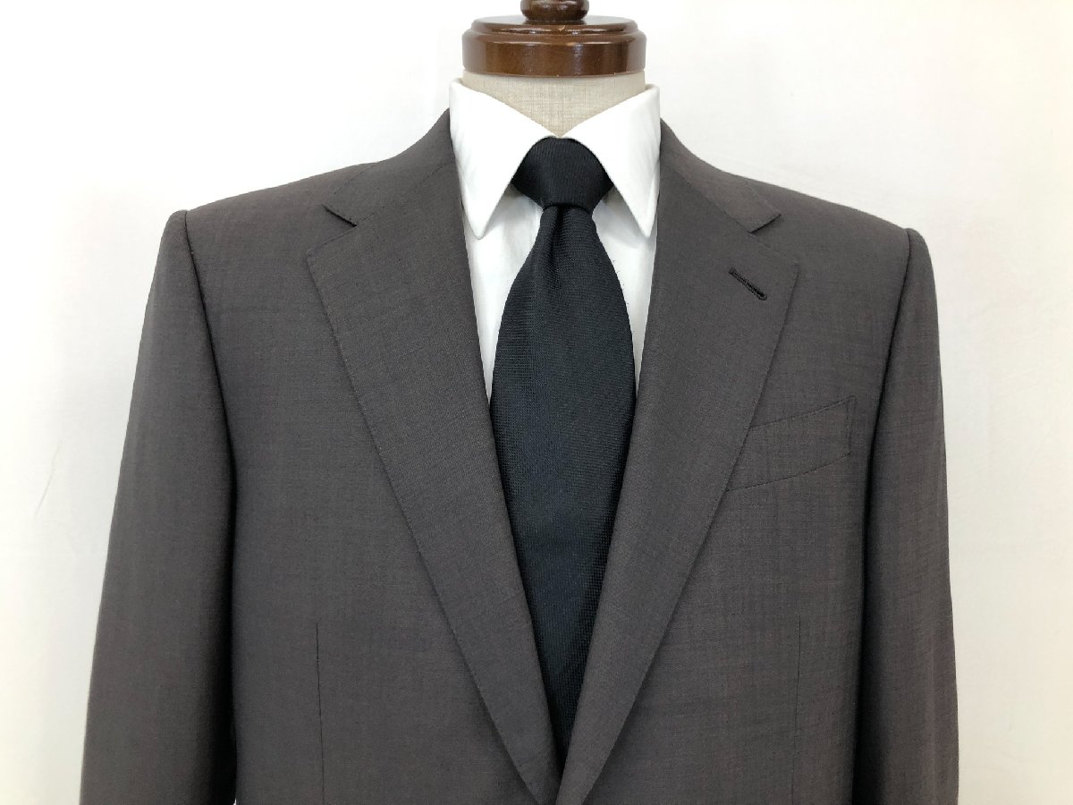 極美品【エルメネジルドゼニア Ermenegildo Zegna】0DS267 221225 ス・ミズーラ 2B スーツ (メンズ) 7-48C ブラウングレー系 ◇35RMS2446◇　【中古】
