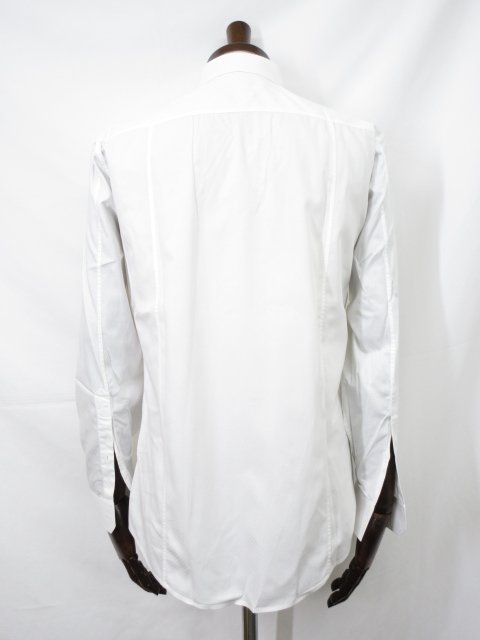 美品【グッチ GUCCI】 コットン100％ slim 織柄 レギュラーカラー長袖シャツ (メンズ) size39/15(1/2) 白 伊製 307656 Z3179◇33MK6040　【中古】