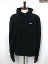 【patagonia パタゴニア】26195FA12 秋冬にオススメ♪ フード付きフリース プルオーバーパーカー (メンズ) sizeM ブラック ◇38MT6331◇ 【中古】