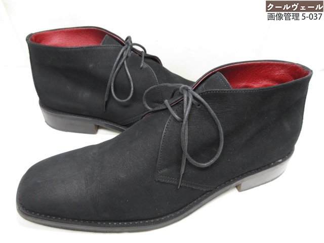 美品 【ゴルチエオムオブジェ GAULTIER HOMME objet】 ヌバックレザー チャッカブーツ シューズ 靴 (メンズ) size43 ブラック ◇3...