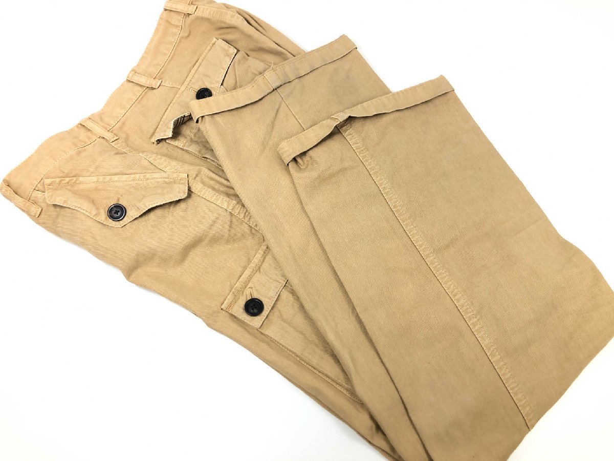 【バーバリーブラックレーベル】 コットン100％ カーゴフレアパンツ (メンズ) size79 ライトブラウン BMS11-306-44 ◇33MPA4080◇　【中古】