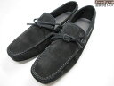 極美品 【トッズ TOD'S】 Uチップ スエードレザー ドライビングシューズ 紳士靴 (メンズ) size8 ブラック ◇37MZA8392◇ 【中古】