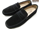 極美品 【ECCO エコー】 スエードレザー ドライビングシューズ スリッポン 紳士靴 (メンズ) size40 ブラック ◇37MZA8355◇ 【中古】