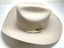 超美品【STETSON ステットソン】 金具装飾 ウエストンハット (メンズ) size62/7(3/4)ベージュ系 アメリカ製 ◇33ME7862◇ 【中古】