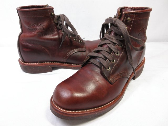 【チペワ CHIPPEWA】 1901M25 6インチ ユーティリティブーツ 紳士靴 (メンズ) sizeUS7.5D 赤みがかったブラウン系 ■30MZA5166■　【中古】