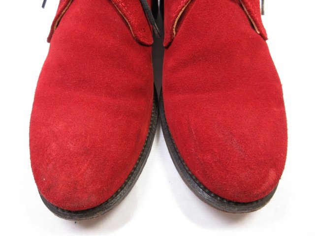 美品 【IL CAMPAGO イルカンパゴ】82024 スエードレザー チャッカブーツ 外羽根 紳士靴 (メンズ) size41 レッド系 ■30MZA5154■　【中古】 3