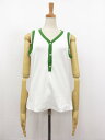 未使用品【マーロ malo マロ】 バイカラー ノースリーブニット (レディース) size42 ホワイト×グリーン系 □30LN5351□ 【中古】