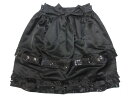 【TO BE CHIC トゥービーシック】UFF42-808-09 スパンコール装飾 リボンベルト付フレアスカート (レディース) size40 ブラック□17...
