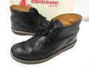 【クラークス Clarks】 レザー プレーントゥ チャッカブーツ シューズ 紳士靴 (メンズ) size25~25.5相当 ネイビー系 ◯30MZA7135◯...