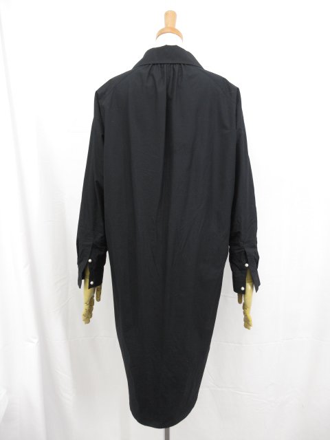 【Spick & Span スピックアンドスパン】16-040-200-3120-3-0 パールボタン シャツワンピース (レディース) ブラック ◯17LO3597◯　【中古】