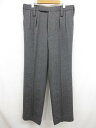 未使用品【フミヤ ヒラノ FUMIYA HIRANO】DAVIS ヘリンボーン 2タック スラックス パンツ (メンズ) size40 グレー×ブラック系 ◯3...