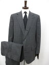 美品【ブルックスブラザーズ Brooks Brothers】ウール100% 3ボタン段返り スーツ (メンズ) 98A8 グレー系 グレンチェック柄 ◯32RM...
