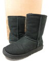 美品 【アグ UGG】 UGG S/N 5825 スエードレザー ムートンブーツ 婦人靴 (レディース) size23 ブラック ◯30LZ4797◯ 【中古】