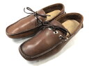 美品 【プラダ PRADA】 レザー ドライビングシューズ モカシン スリッポン 紳士靴 (メンズ) size5 ブラウン系 ◯30MZA7177◯ 【中古】