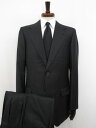 超美品【銀座グローバルスタイル】Fratelli Tallia di Delfino 絹混 2B スーツ (メンズ)50〜52相当 ブラック 黒無地 冠婚葬祭◯...