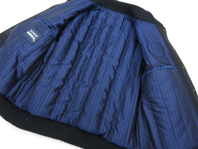 定価154.000円 未使用【ドッピアアー×スローウエア】79J021 SW831 820 ワッペン 中綿入ブルゾン スタジャン(メンズ)50 紺 伊製◯17SLJ0160　【中古】