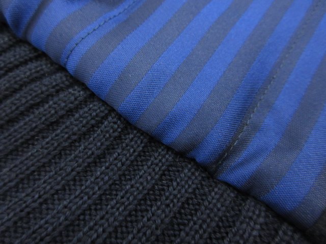 定価154.000円 未使用【ドッピアアー×スローウエア】79J021 SW831 820 ワッペン 中綿入ブルゾン スタジャン(メンズ)50 紺 伊製◯17SLJ0160　【中古】