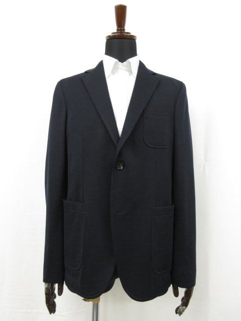 定価126.500円 未使用【モンテドーロ MONTEDORO】632S07 M9345 820 ポンチ素材 2ボタン ジャージージャケット(メンズ) 46 紺◯17SLJ0294◯ 【中古】
