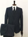 超美品【NANO universe ナノユニバース】 NUD21ST102SD ストライプ柄 シングル2ボタンスーツ (メンズ) size46 ネイビー系 ◯3...