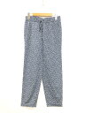 未使用【ジェイクルー J.CREW】 幾何学柄 薄手 イージーパンツ (レディース) size2 ネイビー×ホワイト ◯33LP2587◯ 【中古】