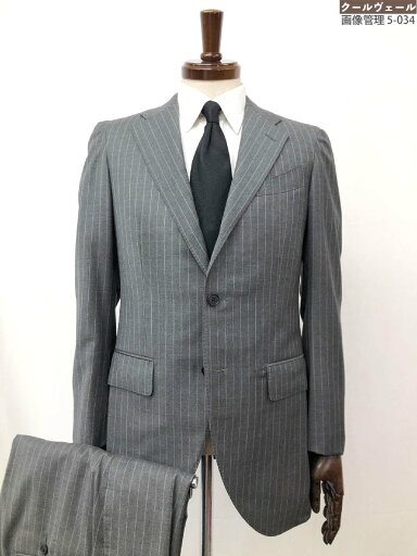 【麻布テーラー azabu tailor】 カノニコ生地 Super110's 3ボタン段返りスーツ (メンズ) size46 ミディアムグレー系 ◯33RMS1240◯ 【中古】 【麻布テーラー azabu tailor】 カノニコ生地 Super110's 3ボタン段返りスーツ (メンズ) size46 ミディアムグレー系 ◯33RMS1240◯ 【中古】