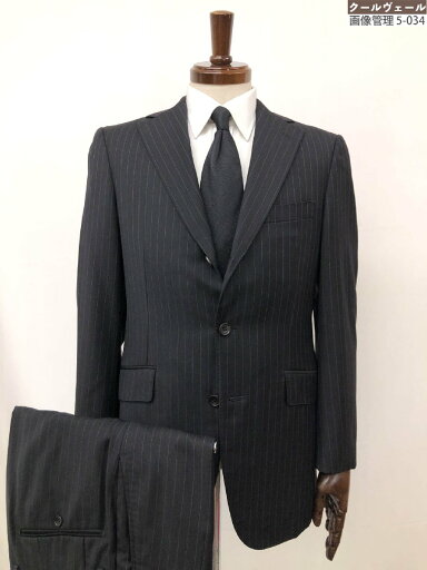 【バーバリーロンドン BURBERRY LONDON】 BCD01-052-29 3ボタン段返りスーツ (メンズ) sizeR38/R40 ブラック系 ストライプ柄 ◯33RMS1248◯【中古】 【バーバリーロンドン BURBERRY LONDON】 BCD01-052-29 3ボタン段返りスーツ (メンズ) sizeR38/R40 ブラック系 ストライプ柄 ◯33RMS1248◯【中古】