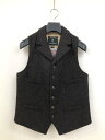 超美品【ナイジェルケーボン Nigel Cabourn】英国製 8041130001 ハリスツイード生地 ヘリンボーン柄 ベスト ジレ(メンズ)48 茶系◯17...