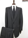 【ブリオーニ Brioni】 ROMAN STYLE シングル2ボタンスーツ (メンズ) size52L ダークグレー系 グレンチェック柄 ○33RMS1589○【中古】