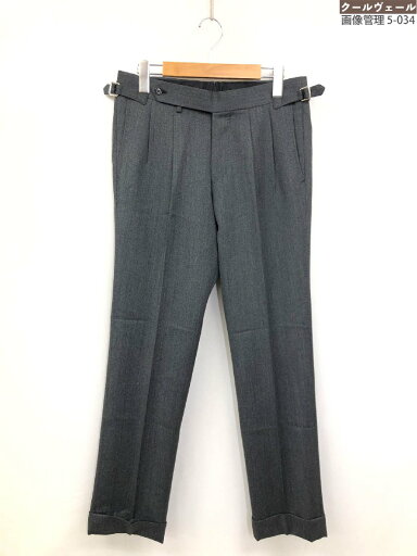 超美品【RING JACKET リングヂャケット】 カノニコ生地 RT072F22C ウールスラックス (メンズ) size44 灰系 織柄 イタリア製 ◇33MPA3692◇ 【中古】 超美品【RING JACKET リングヂャケット】 カノニコ生地 RT072F22C ウールスラックス (メンズ) size44 灰系 織柄 イタリア製 ◇33MPA3692◇ 【中古】