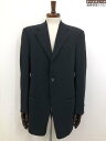 【アルマーニコレツィオーニ】2366AM シングル3ボタン 織柄 ジャケット (メンズ) size48/R ブラック 黒 伊製 ◯35MJ0429◯【中古】