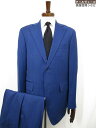 超美品【テーラーフクオカ Tailor Fukuoka】ドーメル生地 2ボタン スーツ (メンズ) 48~50相当 青みネイビー系 ストライプ柄◇32RMS1773◇【中古】
