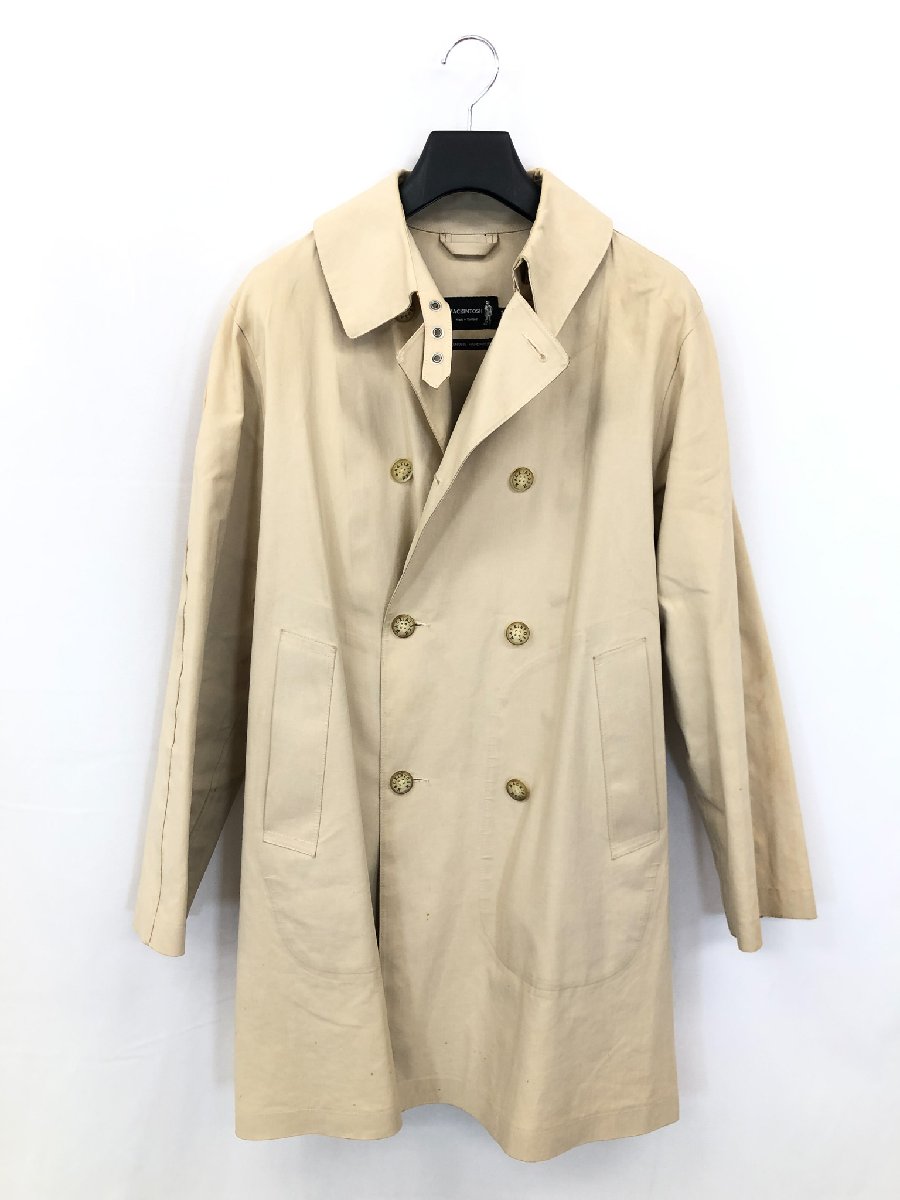 訳あり品【マッキントッシュ MACINTOSH】英国製 ダブルブレスト コットン100％ ゴム引きコート (メンズ..