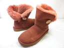 【アグ UGG】 F23112E ショート ムートンブーツ 婦人靴 (レディース) size23 ややオレンジがかったピンク系 □15LZ4635□ 【中古】