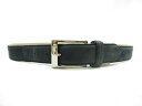 【コラート COLLAERT】 スエードレザー 5つ穴 シンプル 細ベルト (メンズ) size8 ネイビー系 □30ME7483□【中古】