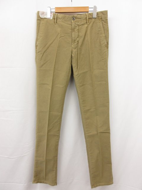 未使用 【インコテックス INCOTEX】 12S100 40611 405 定価41800円 コットンスラックス パンツ (メンズ) size31 ブラウン系 □3SLP0296□【中古】