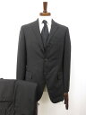 超美品【ベルベスト Belvest】A10645 シングル3ボタン段返り スーツ (メンズ) 44/8R ブラック系 黒無地 冠婚葬祭 イタリア製 □32RMS...