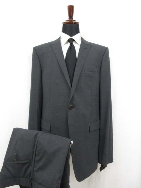 未使用 【エンポリオアルマーニ EMPORIO ARMANI】 DAVID LINE 1ボタン スーツ (メンズ) 56 チャコールグレー 無地 1ZV16E ZZ081 ◯27EMP019【中古】
